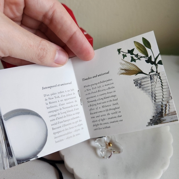 Baccarat Crystal Flower Pendant Necklace - Picture 8 of 10